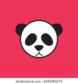 Panda head logo, panda vector image, vector icon and logo for business, company, esports team.