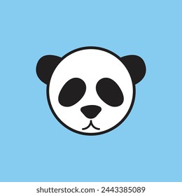 Panda head logo, panda vector image, vector icon and logo for business, company, esports team.