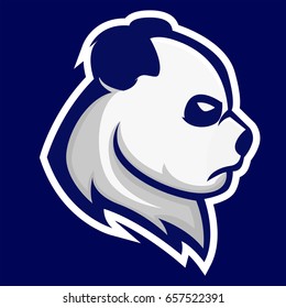 panda head mascot logo