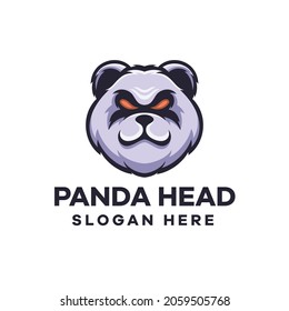 Panda Head Mascot Logo Design