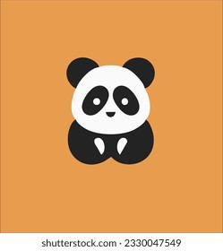 panda head mascot logo vector design for badge, emblem or printing