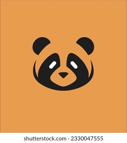 panda head mascot logo vector design for badge, emblem or printing