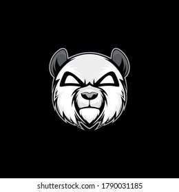 panda head mascot vector illustration