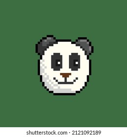 Panda Head Pixel Art Style Stock Vector (Royalty Free) 2121092189