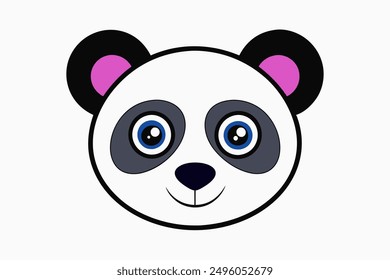 Ilustración de Arte vectorial de cabeza de panda