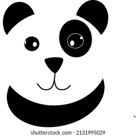 Panda head vector,, panda cartoon, 