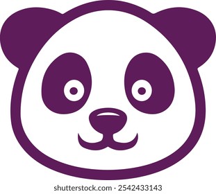 Panda head. Vector panda icon.