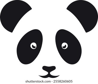 Panda head. Vector panda icon.