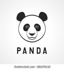 Cabeza de panda. Ilustración vectorial