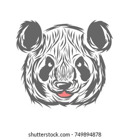 Panda head vector illustration