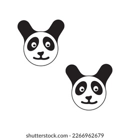 Panda head vector logo template design . panda icon 