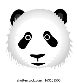 Panda header vector illustration