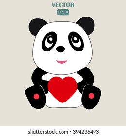 the panda with the heart 