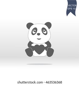 the panda with the heart 