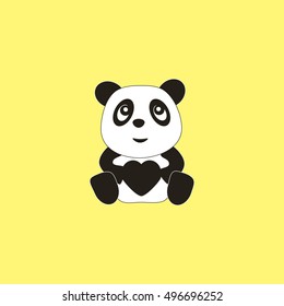 the panda with the heart 