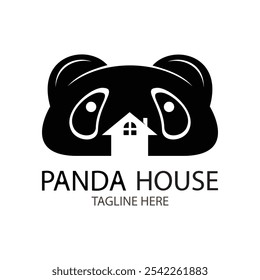 Panda Haus Logo Design Vektor