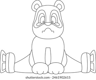 Panda Eislaufen Schlittschuhe Wintersport Tier Vektorgrafik Grafik Illustration