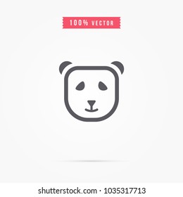 panda icon. animal sign