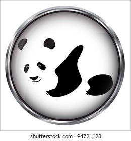 Panda icon (bamboo bear a vector image)