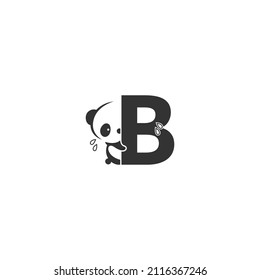 Icono de panel detrás de la plantilla de ilustración del logotipo de letra B
