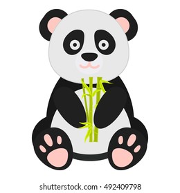 Panda icon in cartoon style isolated on white background. Japan symbol stock vector illustration.