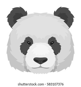 Panda icon in cartoon style isolated on white background. Realistic animals symbol stock vector illustration.