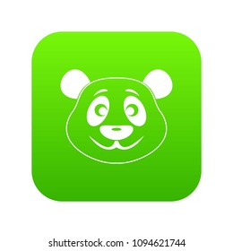 Panda icon digital green for any design isolated on white vector illustration