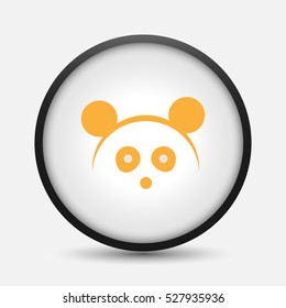 PANDA ICON. ELEGANT DESIGN AND ILLUSTRATION WITH ORANGE COLOR