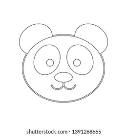 Panda icon. Element of China for mobile concept and web apps icon. Outline, thin line icon for website design and development, app development