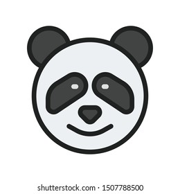 Panda icon in filled outline style