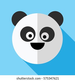 Panda icon in flat design