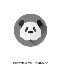 panda icon, flat design style