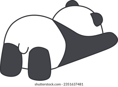 Icono de Panda en estilo plano. Ilustración del vector Panda sobre fondo aislado blanco. Concepto de negocios de Panda.