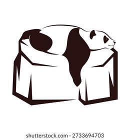 Ilustración de diseño de Imagen de icono de panda