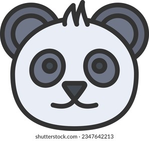 Imagen del icono Panda. Adecuado para aplicaciones móviles.