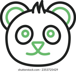 Panda Icon image. Suitable for mobile application.