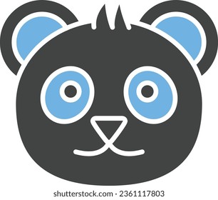 Panda Icon image. Suitable for mobile application.