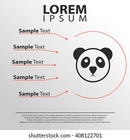 panda icon. infographics template