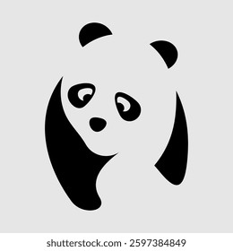 Panda icon isolated. Vector illustration