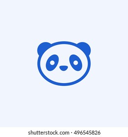 panda icon, isolated, white background