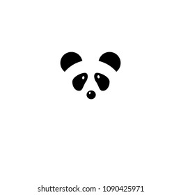 Panda icon, Panda Logo abstract design vector template Negative space style. Wild animal zoo Logotype bear concept icon.