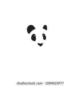 Panda icon, Panda Logo abstract design vector template Negative space style. Wild animal zoo Logotype bear concept icon.
