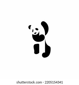Panda icon logo design vector template	