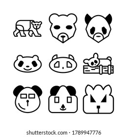 panda icon or logo isolated sign symbol vector illustration - Collection of high quality black style vector icons
