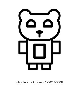 panda icon or logo isolated sign symbol vector illustration - high quality black style vector icons
