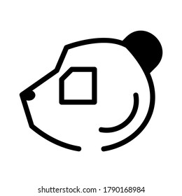 panda icon or logo isolated sign symbol vector illustration - high quality black style vector icons
