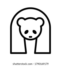 panda icon or logo isolated sign symbol vector illustration - high quality black style vector icons
