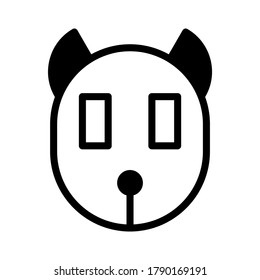 panda icon or logo isolated sign symbol vector illustration - high quality black style vector icons

