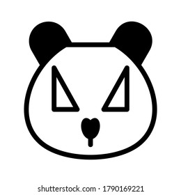 panda icon or logo isolated sign symbol vector illustration - high quality black style vector icons
