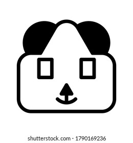 Panda-Symbol oder Logo einzeln auf Zeichen, Vektorgrafik - hochwertige Vektorsymbole mit schwarzem Stil
